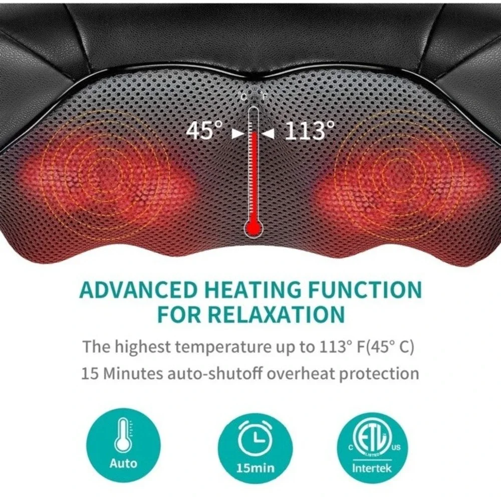 Nekteck Shiatsu Deep Kneading Massage Pillow‎